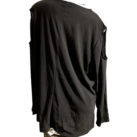 NWT Women's Chloe Jasmine Black Party Top with Gold Sequin Collar Size 26 28 3X - Picture 10 of 11